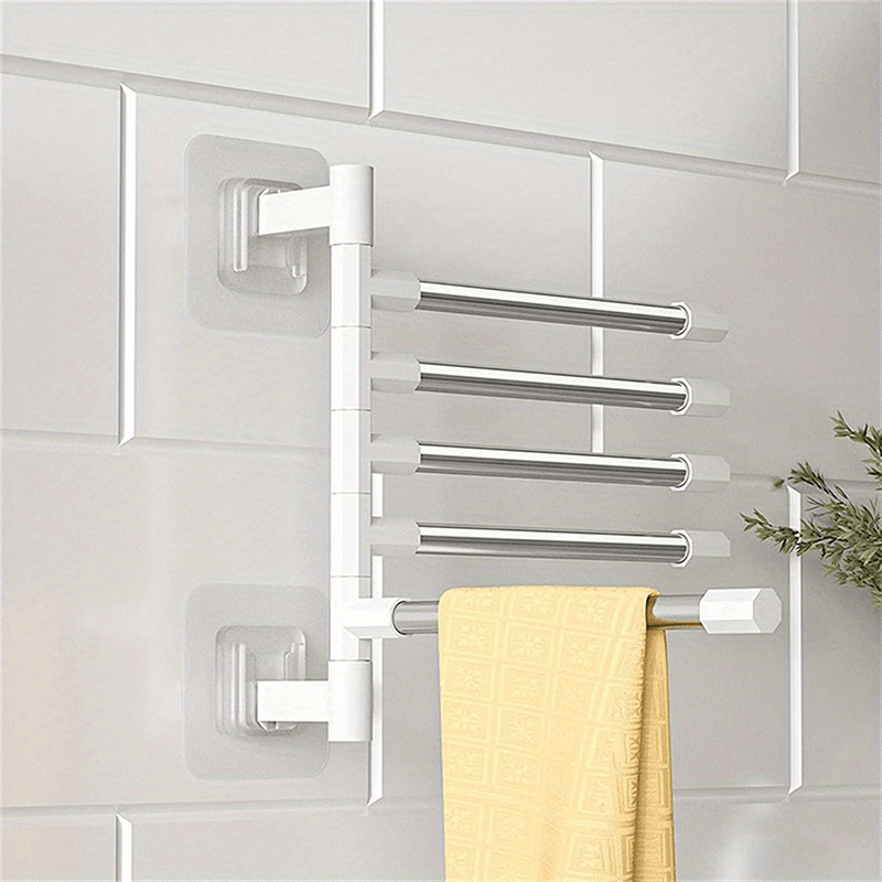 Wall-Mounted Swivel Towel Holder – Space-Saving, Bathroom Organization