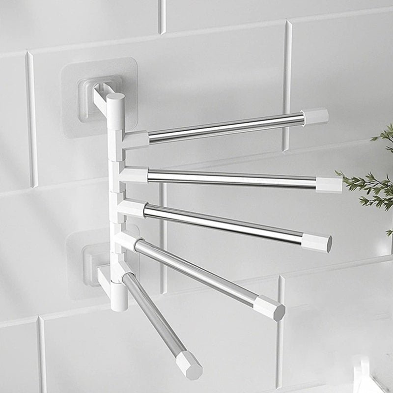 Wall-Mounted Swivel Towel Holder – Space-Saving, Bathroom Organization