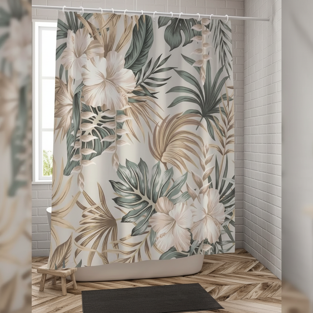 Water-Repellent Shower Curtain Fabric – Bathroom, Home Décor