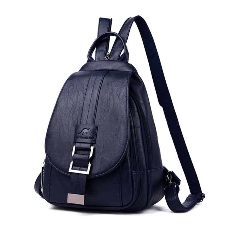 Water-Resistant Leather Backpack for Women – Travel, Everyday Use