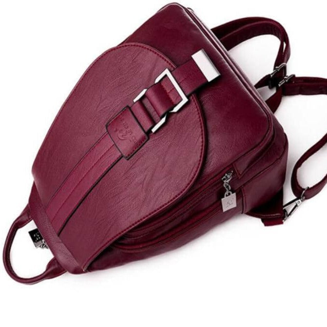 Water-Resistant Leather Backpack for Women – Travel, Everyday Use