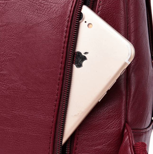 Water-Resistant Leather Backpack for Women – Travel, Everyday Use