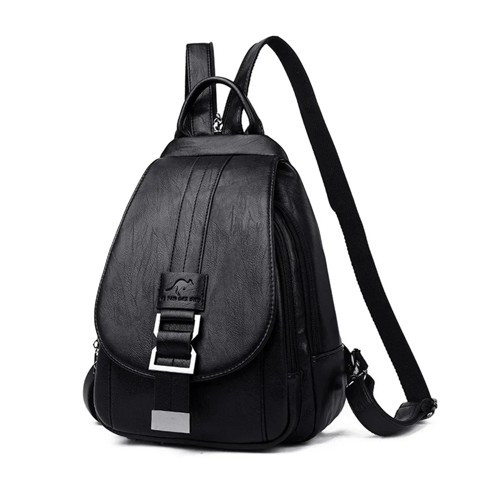 Water-Resistant Leather Backpack for Women – Travel, Everyday Use
