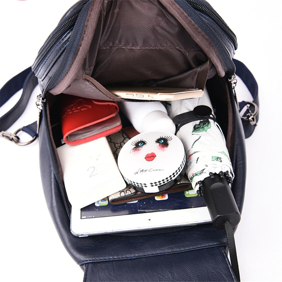 Water-Resistant Leather Backpack for Women – Travel, Everyday Use