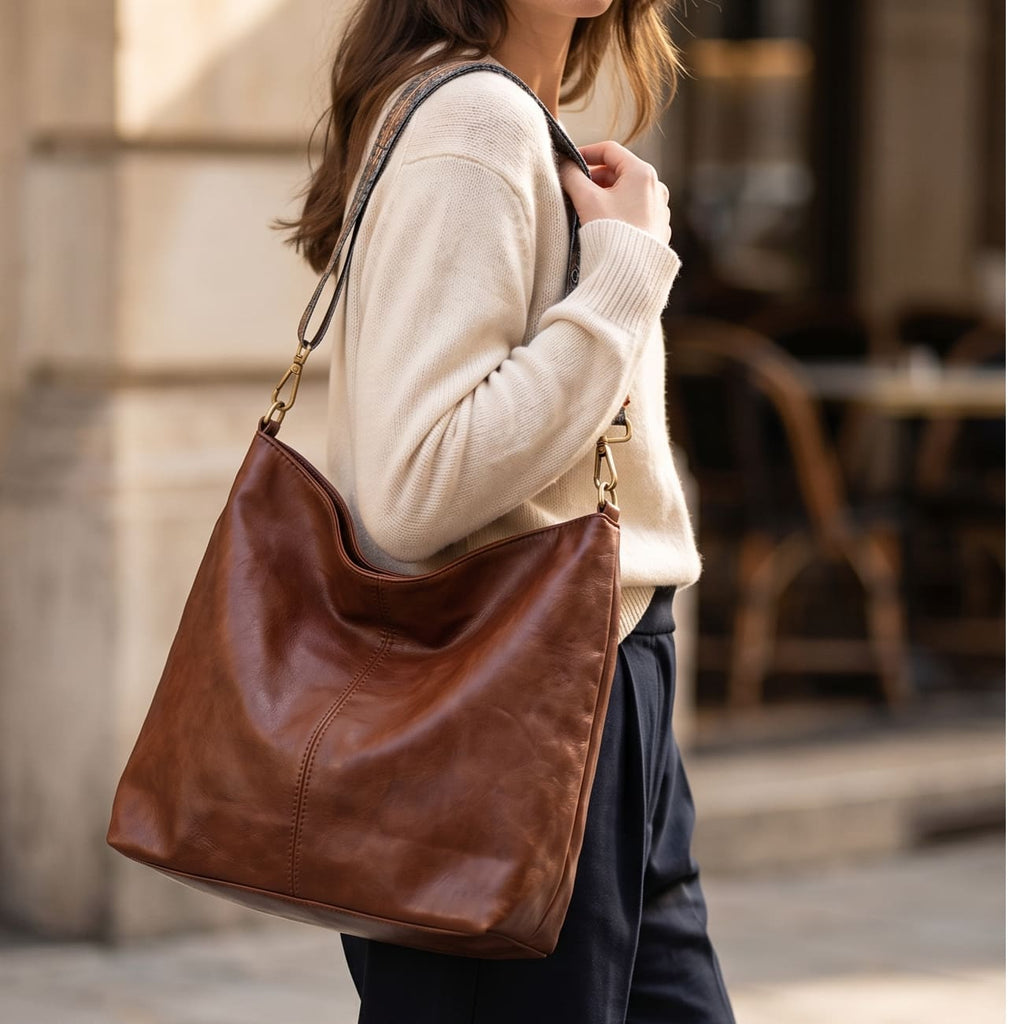 Waterproof Leather Handbag – Stylish Accessory, Everyday Use