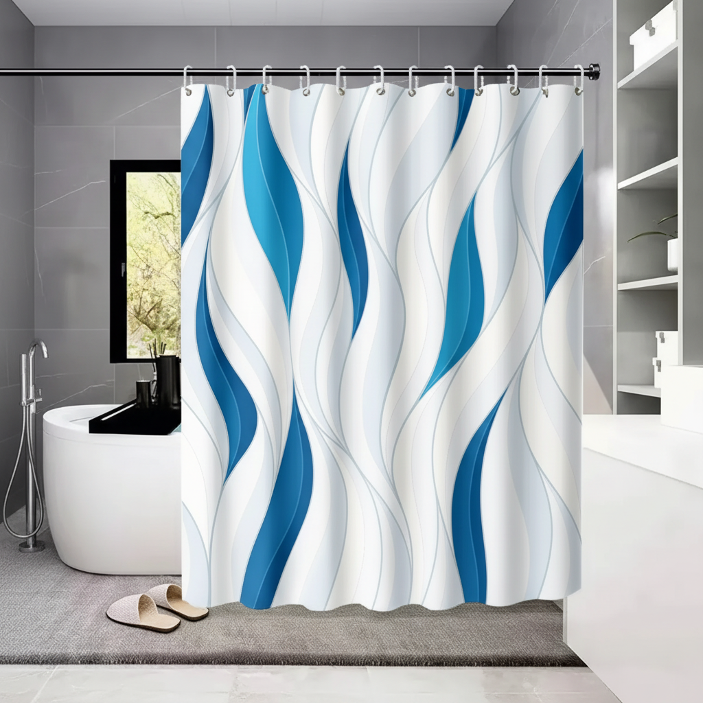 Waterproof Shower Curtain – Bathroom Decor, Easy Clean