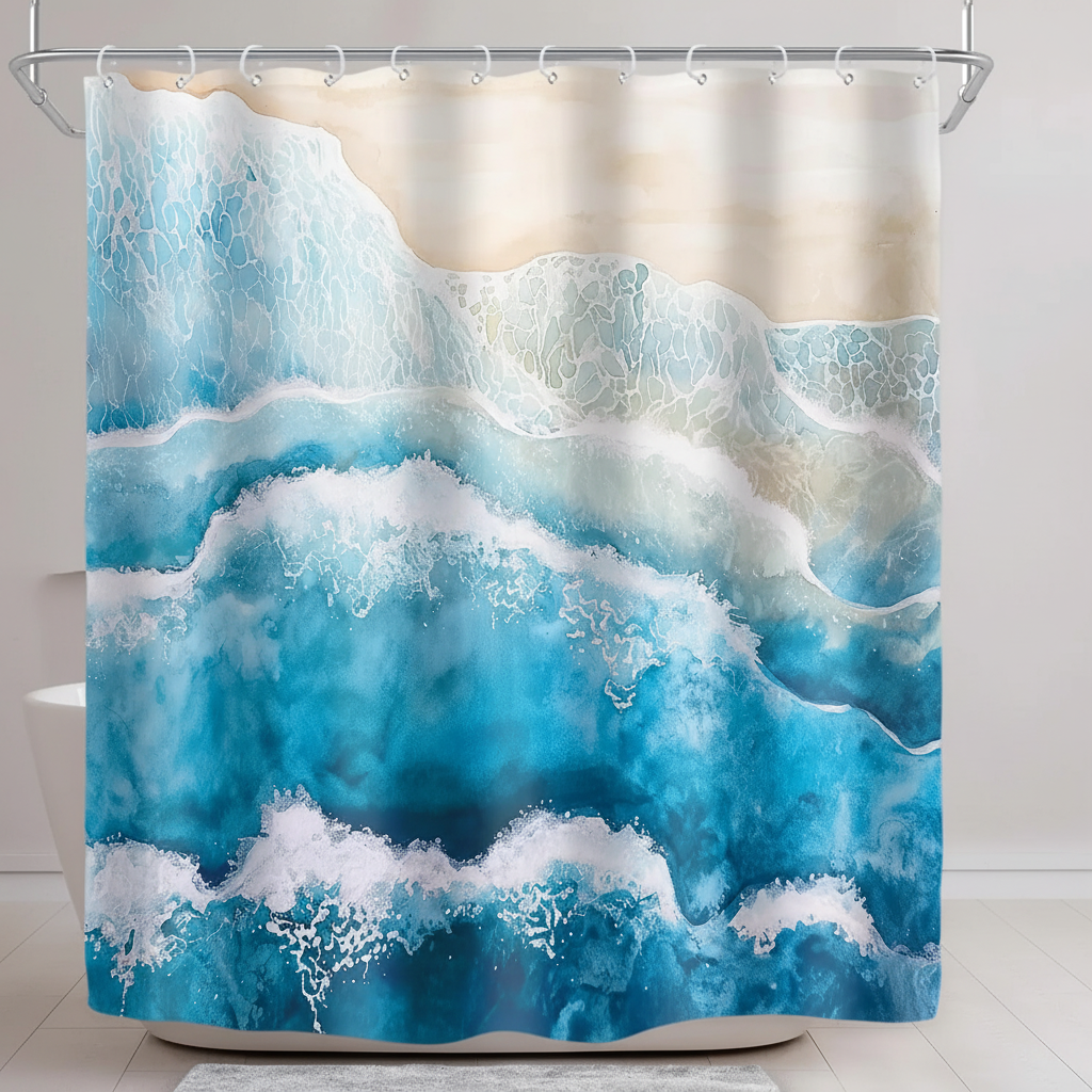 Waterproof Shower Curtain - Polyester Material, Stylish Design – Bathroom, Home Decor