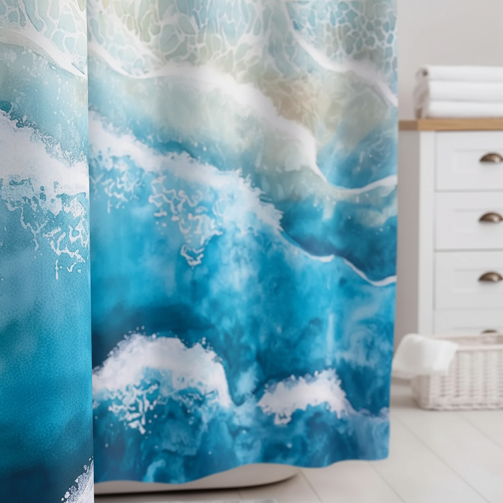 Waterproof Shower Curtain - Polyester Material, Stylish Design – Bathroom, Home Decor
