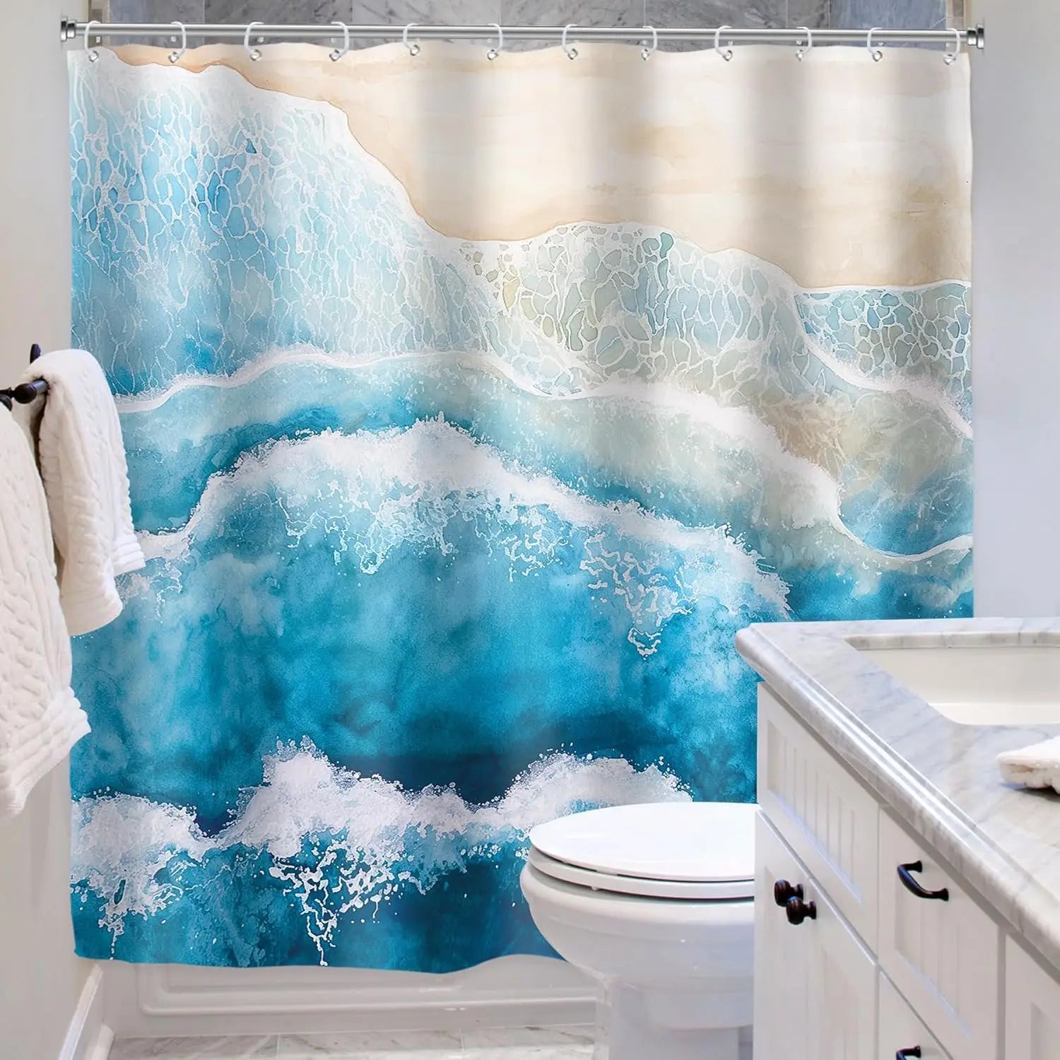 Waterproof Shower Curtain - Polyester Material, Stylish Design – Bathroom, Home Decor
