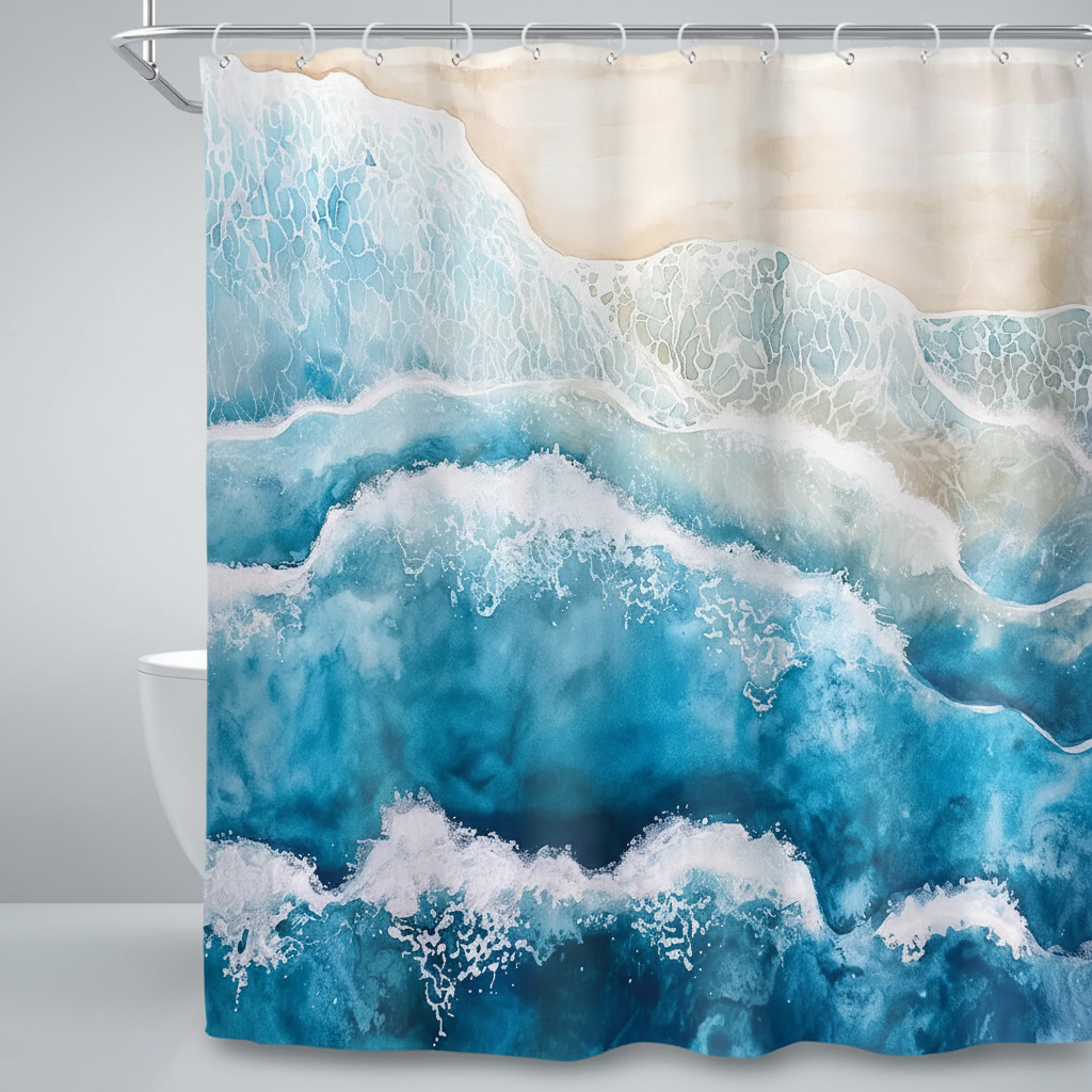 Waterproof Shower Curtain - Polyester Material, Stylish Design – Bathroom, Home Decor