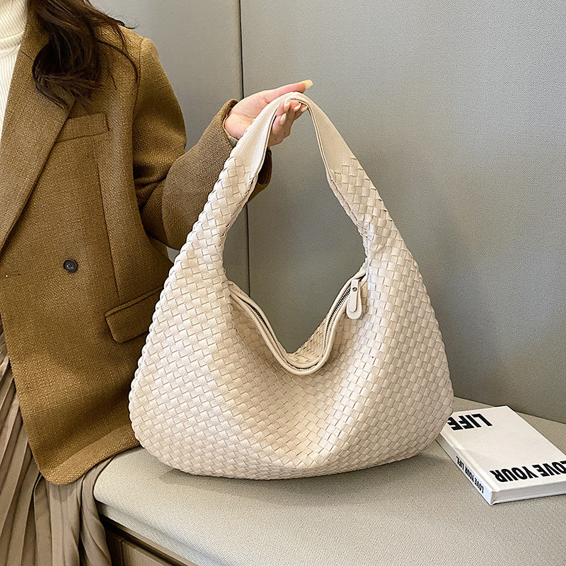 Woven Shoulder Bag - Camille, Stylish Design, Durable Material – Everyday Use, Casual Outings