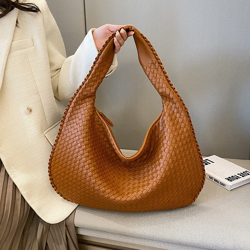 Woven Shoulder Bag - Camille, Stylish Design, Durable Material – Everyday Use, Casual Outings
