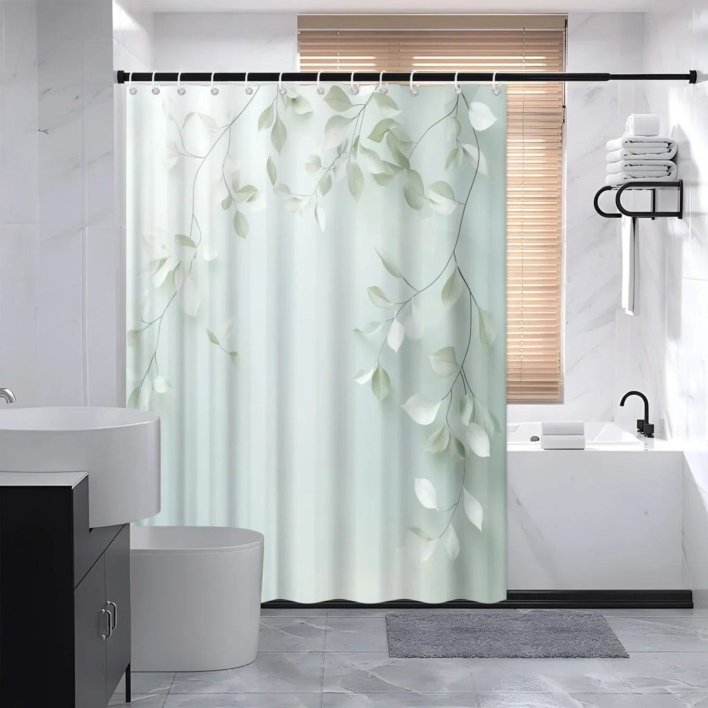 Woven Shower Curtain Polyester – Bathroom, Home Décor